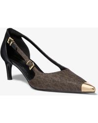 MICHAEL Michael Kors - Mk Kasia Signature Logo Kitten Pump - Lyst
