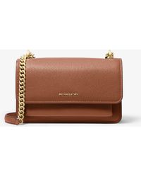 MICHAEL Michael Kors - Mk Claire Large Pebbled Leather Convertible Shoulder Bag - Lyst