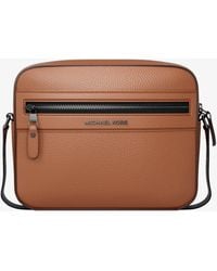 Michael Kors - Michael Kors Jet Set Pebbled Leather Crossbody Bag - Lyst