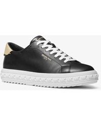 Michael Kors - Mk Grove Leather Trainers - Lyst