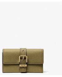 Michael Kors - Nolita Medium Pebbled Leather Tri-Fold Wallet - Lyst
