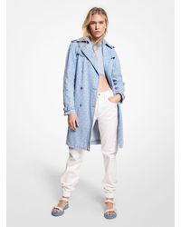 long denim trench jacket