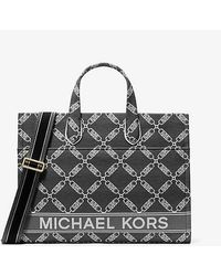 MICHAEL Michael Kors - Gigi Large Empire Logo Jacquard Tote Bag - Lyst