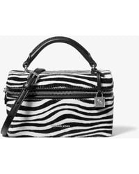 Michael Kors - Jana Extra-Small Zebra Print Calf Hair Crossbody Bag - Lyst