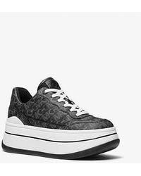 Michael Kors - Hayes Empire Signature Logo Platform Sneaker - Lyst