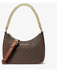 Michael Kors - Jet Set Signature Logo Convertible Crossbody Bag - Lyst