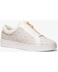 MICHAEL Michael Kors - Sneaker Keaton Mit Signature-Logomuster Und Reißverschluss - Lyst