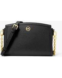 MICHAEL Michael Kors - Chantal Large Pebbled Leather Crossbody Bag - Lyst
