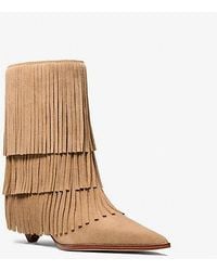MICHAEL Michael Kors - Jayla Fringed Suede Boot - Lyst