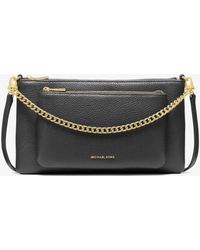 MICHAEL Michael Kors - Mk Jet Set Medium Pebbled Leather Convertible Crossbody Bag - Lyst