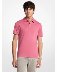 Michael Kors - Mk Embroidered Logo Cotton Polo Shirt - Lyst