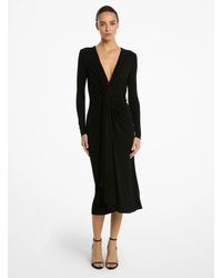 Michael Kors - Mk Matte Crepe Jersey Sarong Dress - Lyst