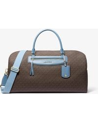 Michael Kors - Mk Jet Set Travel Extra-Large Signature Logo Weekender Bag - Lyst