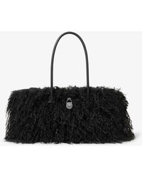MICHAEL Michael Kors - Mk Hamilton Moderne Small Faux Shearling Satchel - Lyst