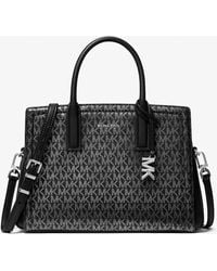 Michael Kors - Mk Sac Laila De Taille Moyenne Métallisé À Logo Signature - Lyst