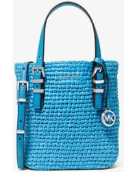 MICHAEL Michael Kors - Mk Quinn Extra-Small Hand-Crocheted Straw Crossbody Bag - Lyst