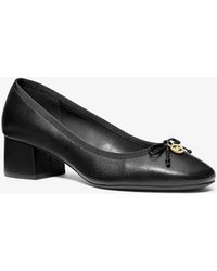 MICHAEL Michael Kors - Mk Piper Flex Leather Block Heel Pump - Lyst
