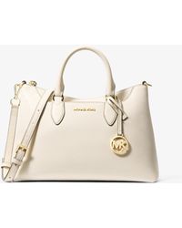 Michael Kors Outlet - Mk Austen Small Leather Satchel - Lyst