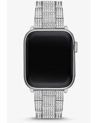 Michael Kors - Pavé Silver-tone Strap For Apple Watch® - Lyst