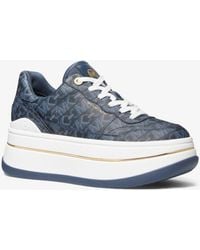 MICHAEL Michael Kors - Hayes Empire Signature Logo Platform Sneaker - Lyst