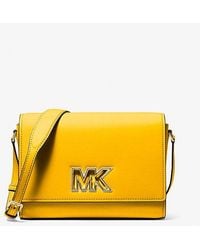 Michael Kors - Mimi Medium Leather Messenger Bag - Lyst