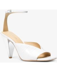 MICHAEL Michael Kors - Mk Electra Crocodile Embossed Leather Sandal - Lyst