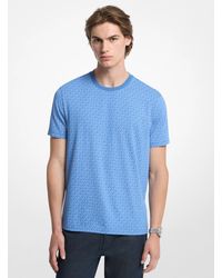 Michael Kors - Mk Signature Logo Print Cotton Jersey T-Shirt - Lyst