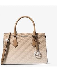 Michael Kors - Sheila Medium Ombré Signature Logo Satchel - Lyst