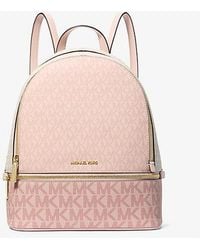 Michael Kors - Rhea Medium Color-Block Signature Logo Backpack - Lyst