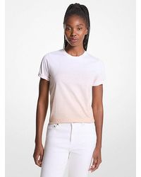Michael Kors - Ombré Logo Organic Cotton Jersey T-shirt - Lyst