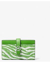 Michael Kors - Greenwich Medium Zebra Signature Logo Wallet - Lyst