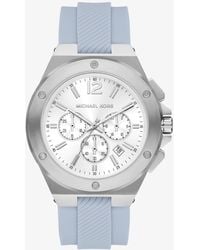Michael Kors - Oversized Lennox-Tone And Silicone Watch - Lyst