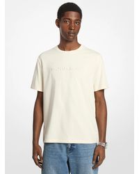 Michael Kors - Mk Textured Logo Cotton T-Shirt - Lyst