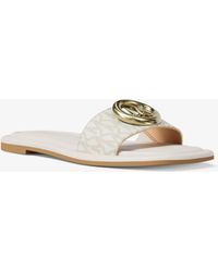 MICHAEL Michael Kors - Mk Milan Signature Logo Slide Sandal - Lyst