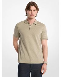 Michael Kors - Mk Signature Logo Cotton Jersey Polo Shirt - Lyst