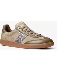 MICHAEL Michael Kors - Mk Jovie Mixed Media Trainers - Lyst