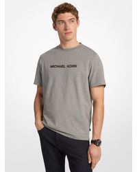 Michael Kors - Mk Textured Logo Cotton T-Shirt - Lyst