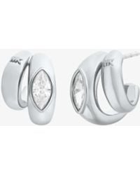 Michael Kors - Marquise Cut Cubic Zirconia Double Hoop Earrings - Lyst
