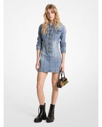 MICHAEL Michael Kors - Mk Mini-Robe À Lacets En Jean Extensible - Lyst