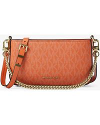 MICHAEL Michael Kors - Mk Bryant Small Signature Logo Convertible Pochette - Lyst