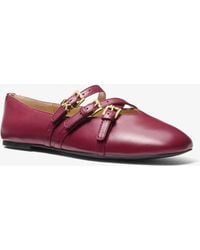 MICHAEL Michael Kors - Mk Indy Flex Leather Ballet Flat - Lyst