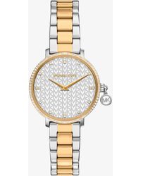 Michael Kors - Mini Pyper Pavé Two-Tone Watch - Lyst