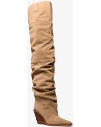 Michael Kors - Mk Botte Noemie Au-Dessus Du Genou En Daim - Lyst