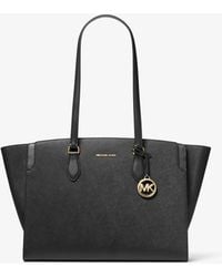MICHAEL Michael Kors - Mk Becca Large Saffiano Leather Tote Bag - Lyst