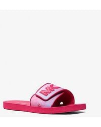 Michael Kors - Palmer Ombré Signature Logo Slide Sandal - Lyst