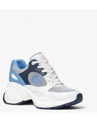 Michael Kors - Zuma Leather And Mesh Trainer - Lyst