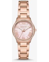 Michael Kors - Mkreloj Sage Mini En Tono Con Incrustaciones - Lyst