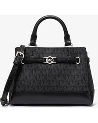 Michael Kors Outlet - Mk Borsa A Mano Reed Extra-Small Con Stampa Logo - Lyst