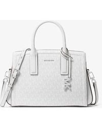 MICHAEL Michael Kors - Laila Small Signature Logo Satchel - Lyst