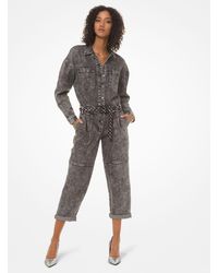 michael kors denim jumpsuit womens